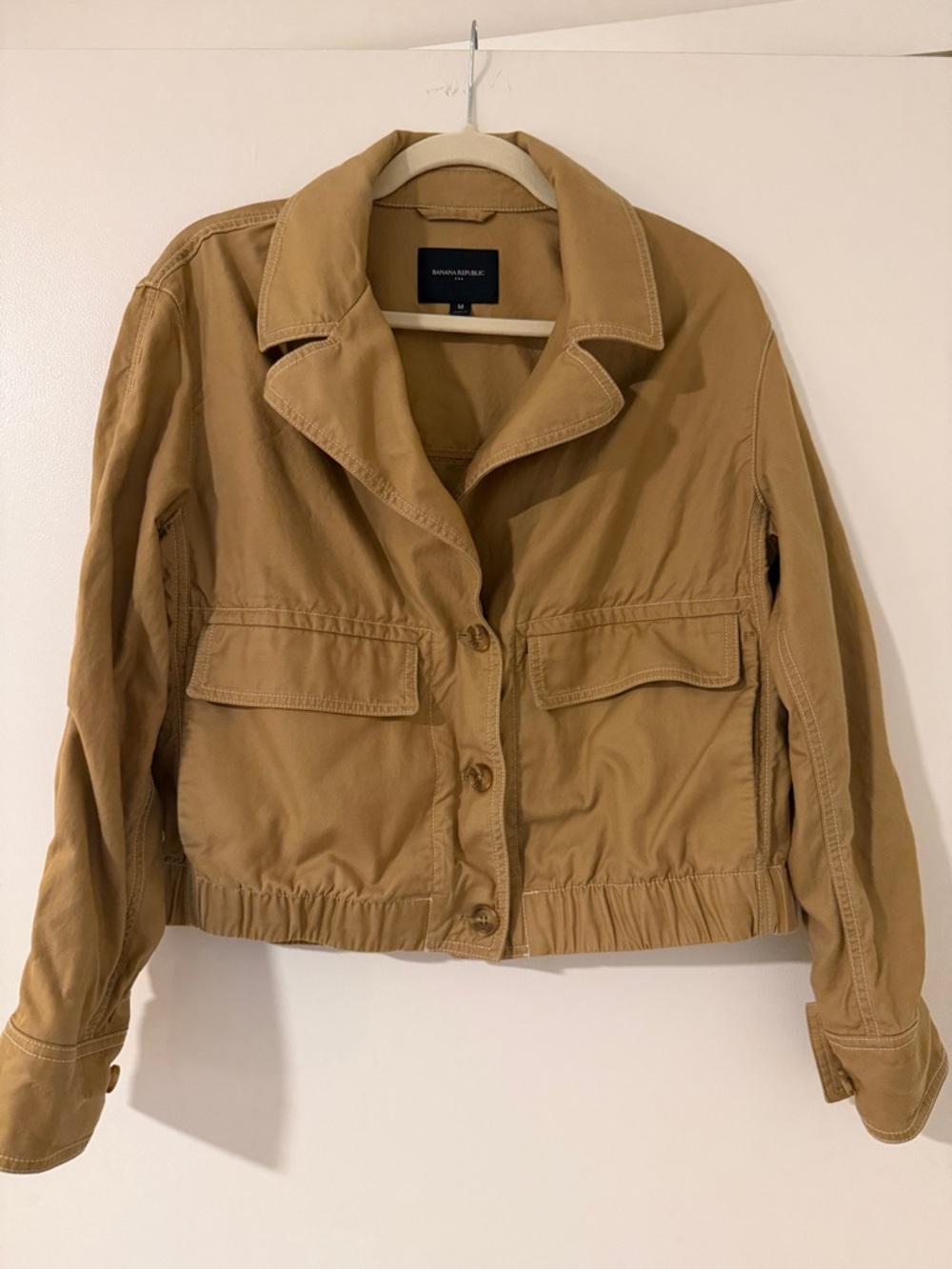Banana Republic Camel Tan Cropped Utility Jacket
